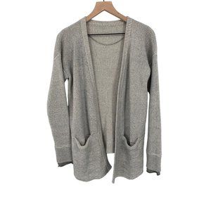 Lululemon Vestigan cardigan Sweater Heathered Gray Grey Size 8? EUC THUMBHOLES